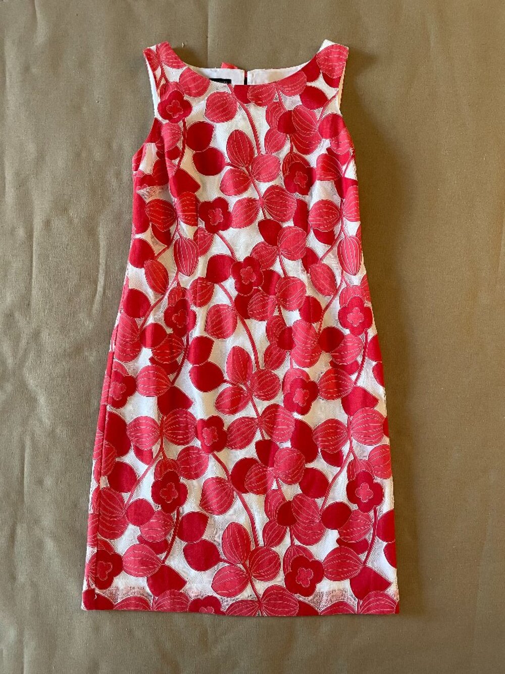 Talbots Dress‎ Women's Size 4 Floral Lace Sheath Summer Wedding Vacation